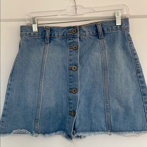 Button-down Jean skirt